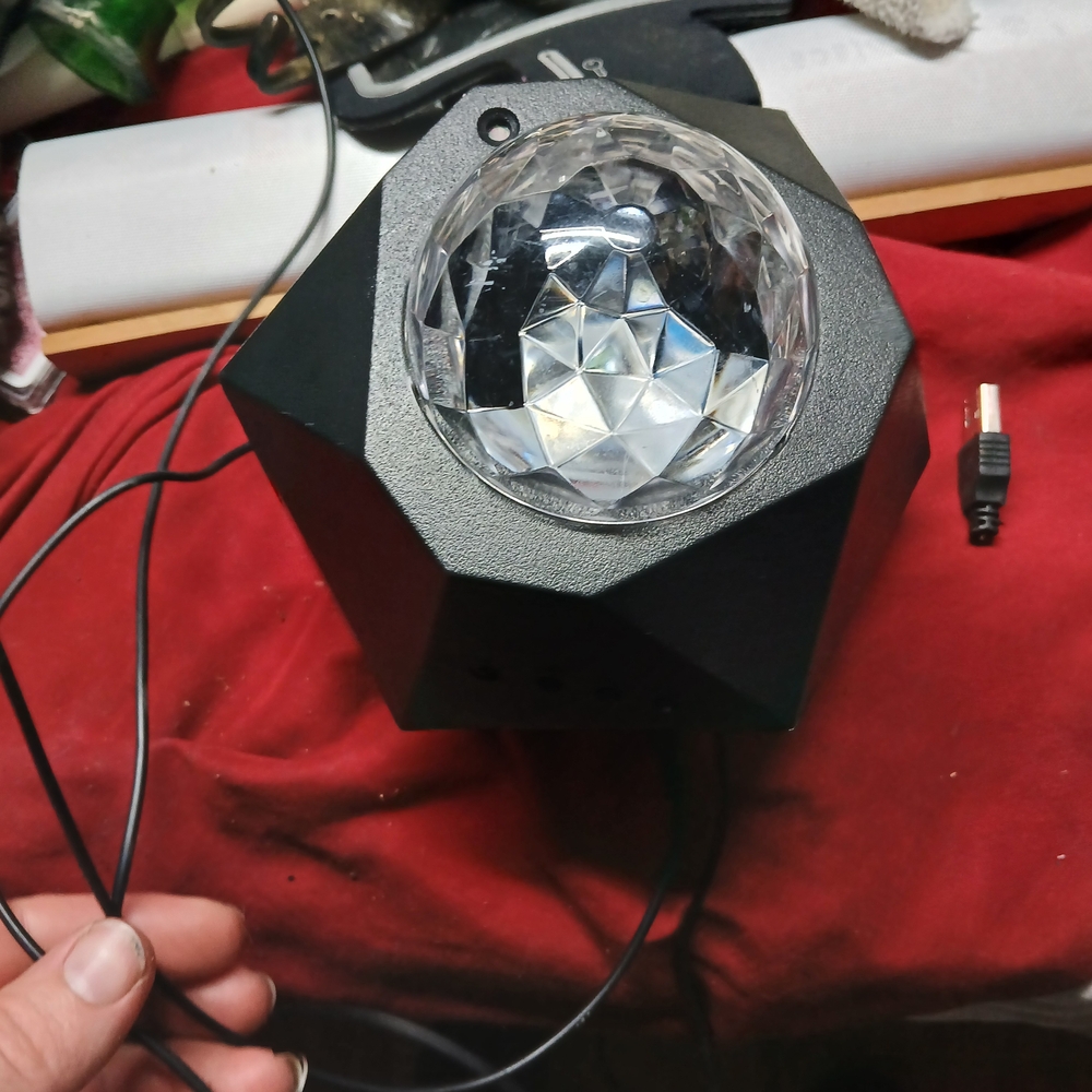 Black LED Disco Ball Light
